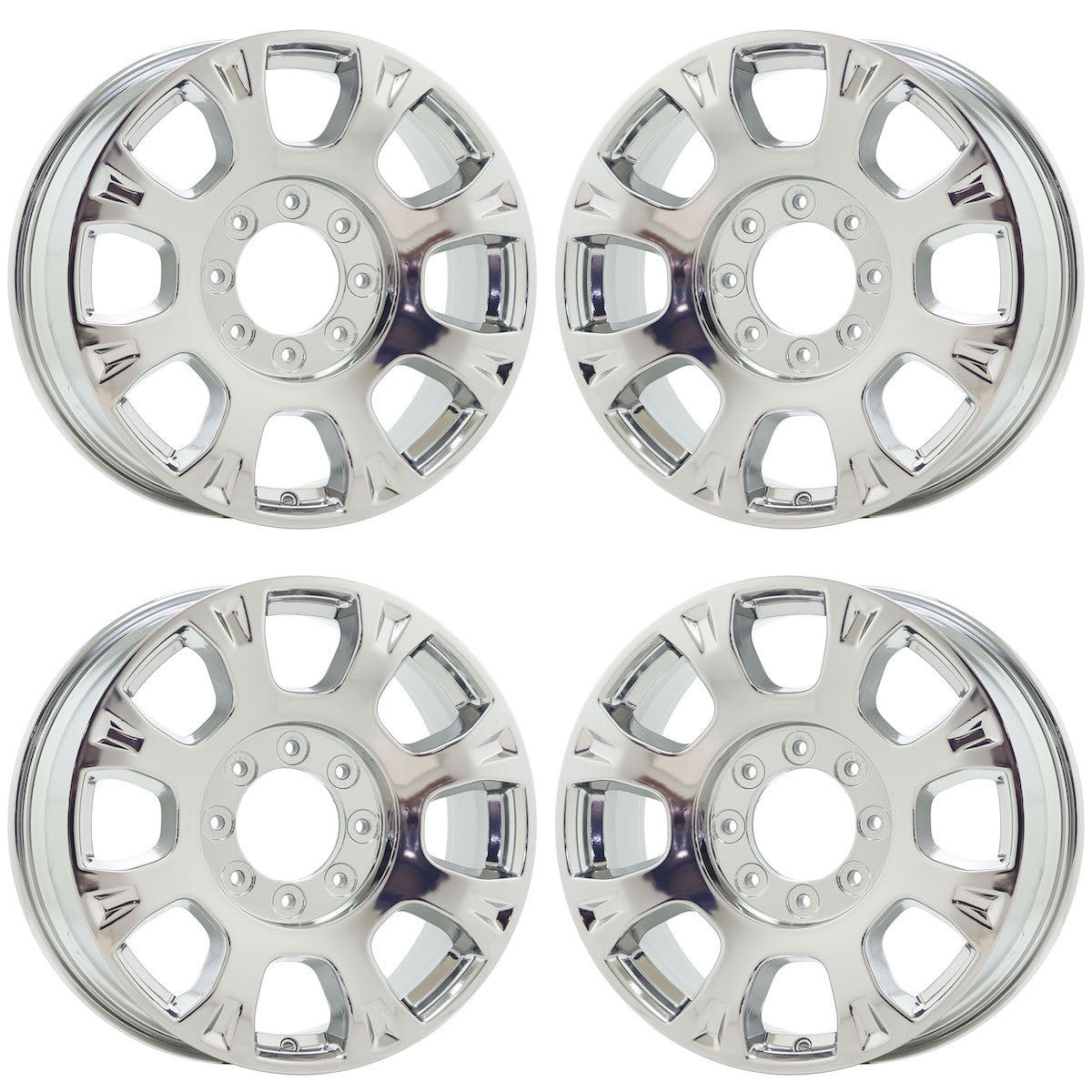 20" Ford F250 F350 SRW Bright Chrome wheels rims Factory OEM set 10291 EXCHANGE
